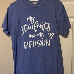 Purple Shirt with White Print